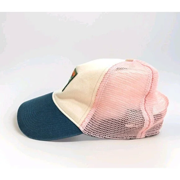 LL Bean Trucker Hat Cap Snapback Adjustable Women's Pink Mesh Logo - Picture 2 of 6